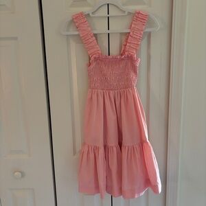 Abercrombie & Fitch Smocked Mini Dress XS Pink Coral
